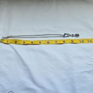 Silver Necklace with Blue Pendant